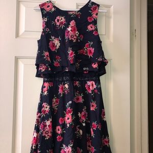 Navy Floral Dress